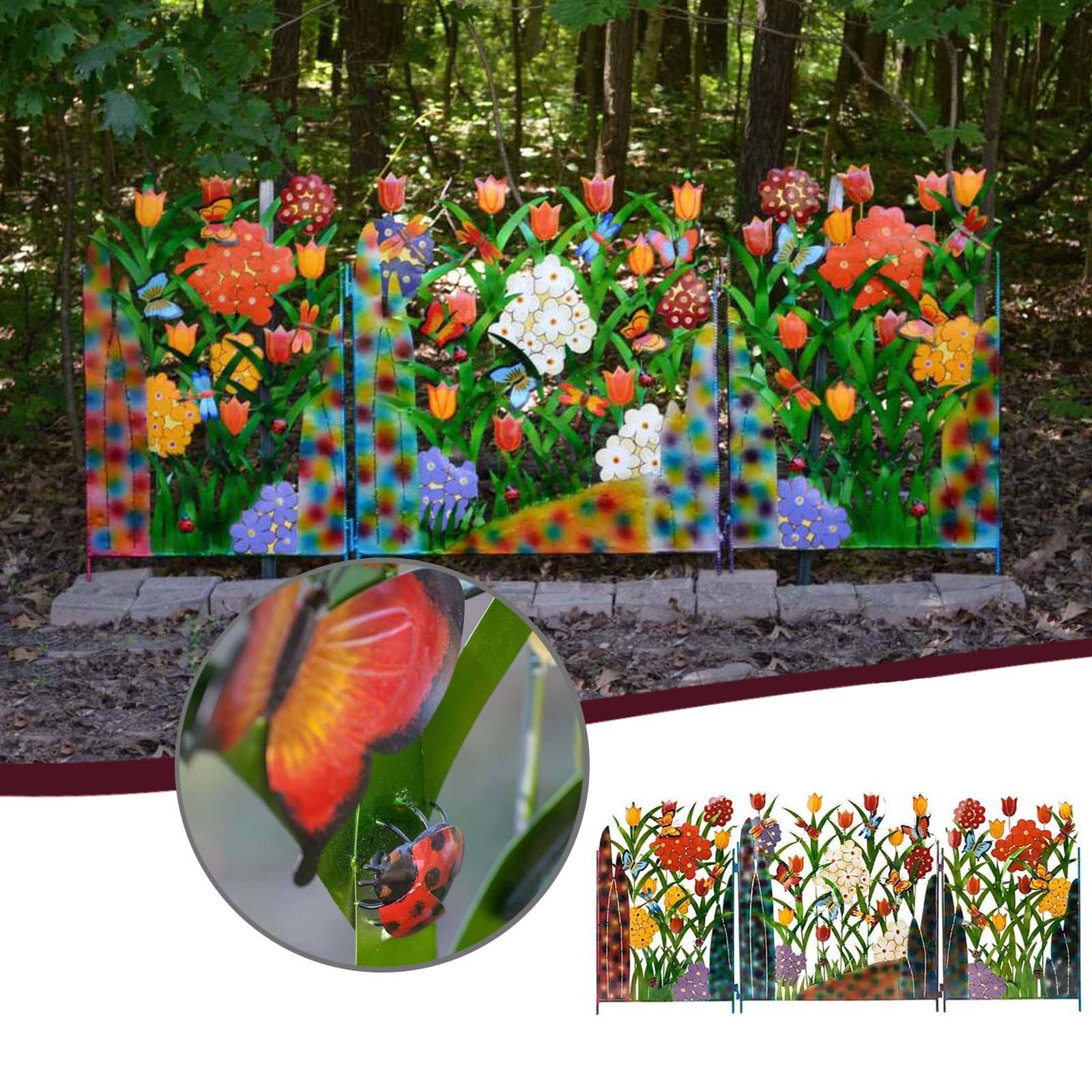 

Уличное украшение экрана сада бабочки цвета металла трехдосок двора