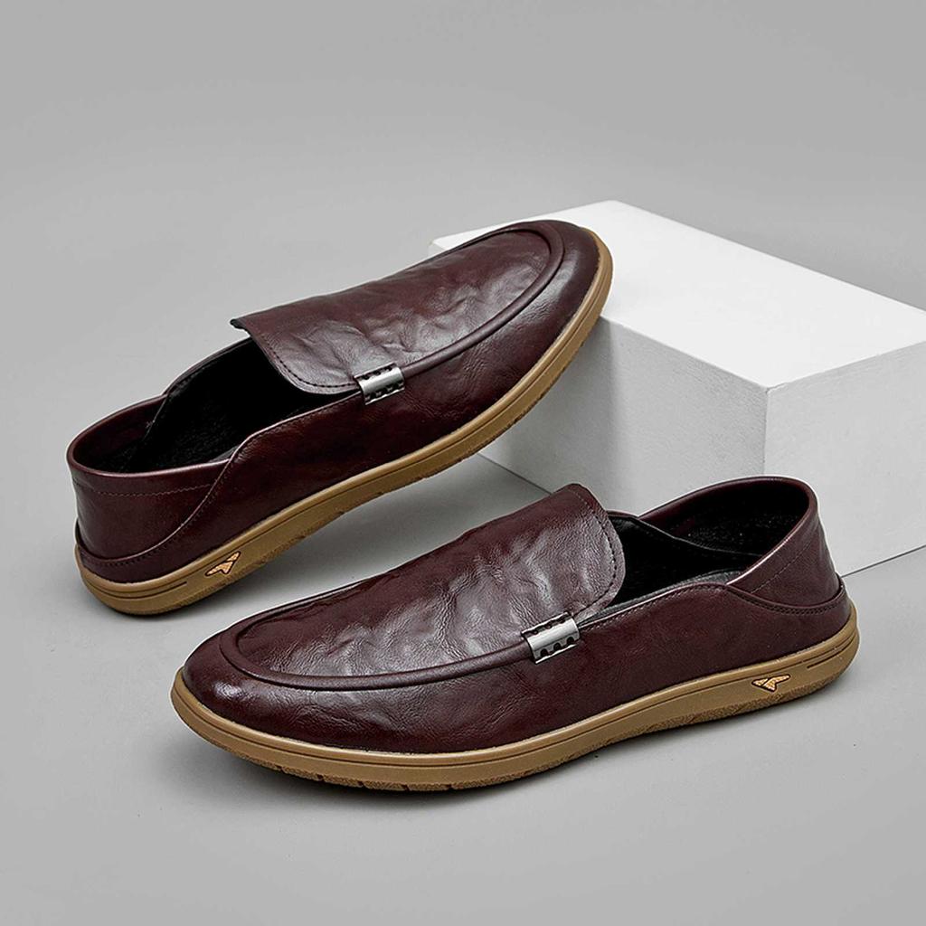 Fashion Fashion Casual New Driving Shoes for Men Solid Color Spring Autumn Designer Leather Shoes Male Soft Sole British Loafers Man