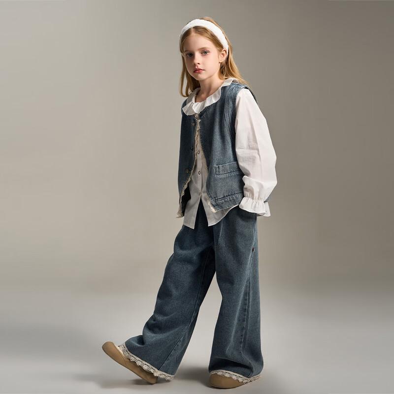 Montjoi Kids Japanese Workwear Denim Vest Set