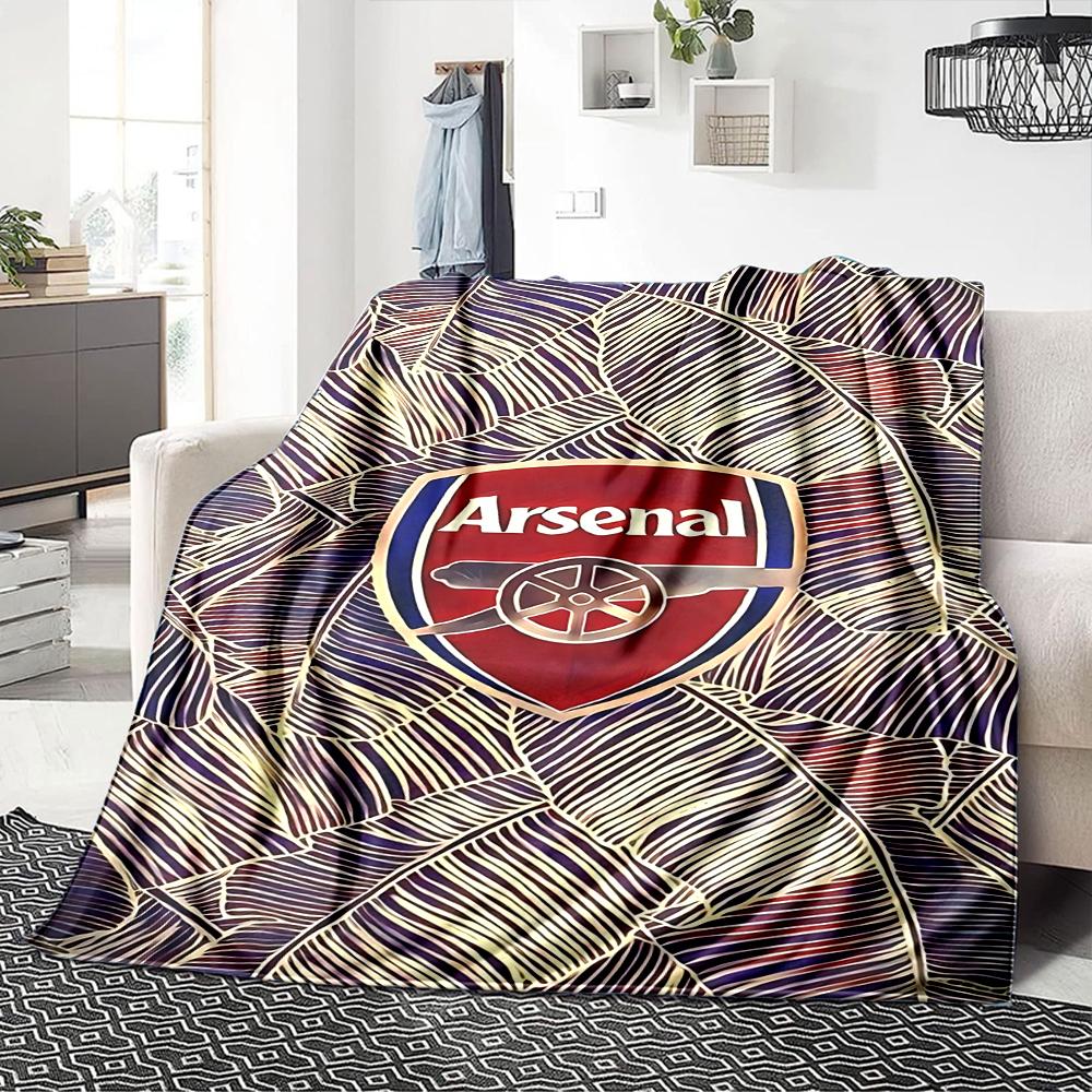 Arsenal Crest Blankets Flannel Printed Breathable Warm Throw Blanket for Home Office Bedspreads 0708a33