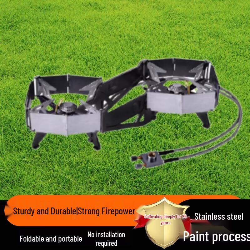 Складная туристическая газовая горелка BRS-32 с двумя конфорками