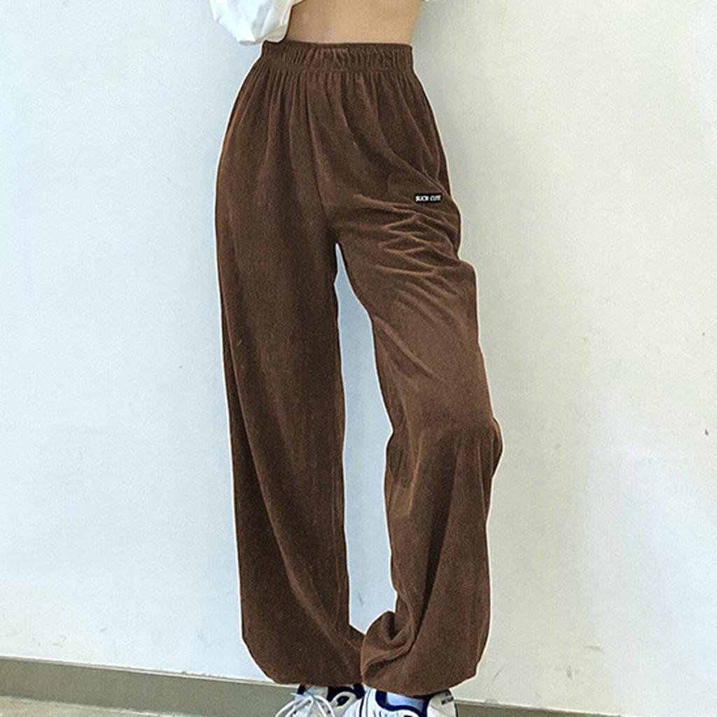 Women Corduroy Cargo Pants Streetwear 