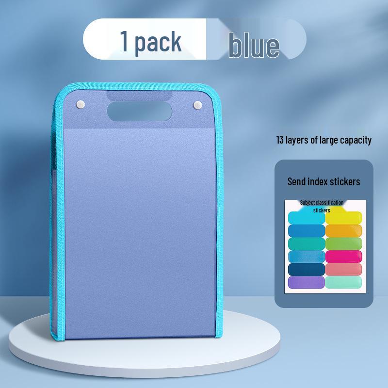 

Вертикальная папка-гармошка формата A4 с 13 карманами - Органайзер для студентов большой вместимости