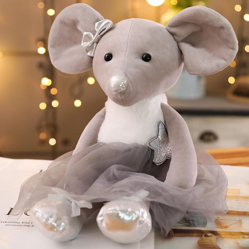 Kawaii Ballet Mouse Plush Toys Soft Stuffed Dressing Mouse Dolls Cartoon Animal Plush Pillow Birthday Gifts Toys For Girls