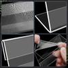10Pcs L Shape Small Label Holder Acrylic Sign Card Stand New Price Tag Clip Stand
