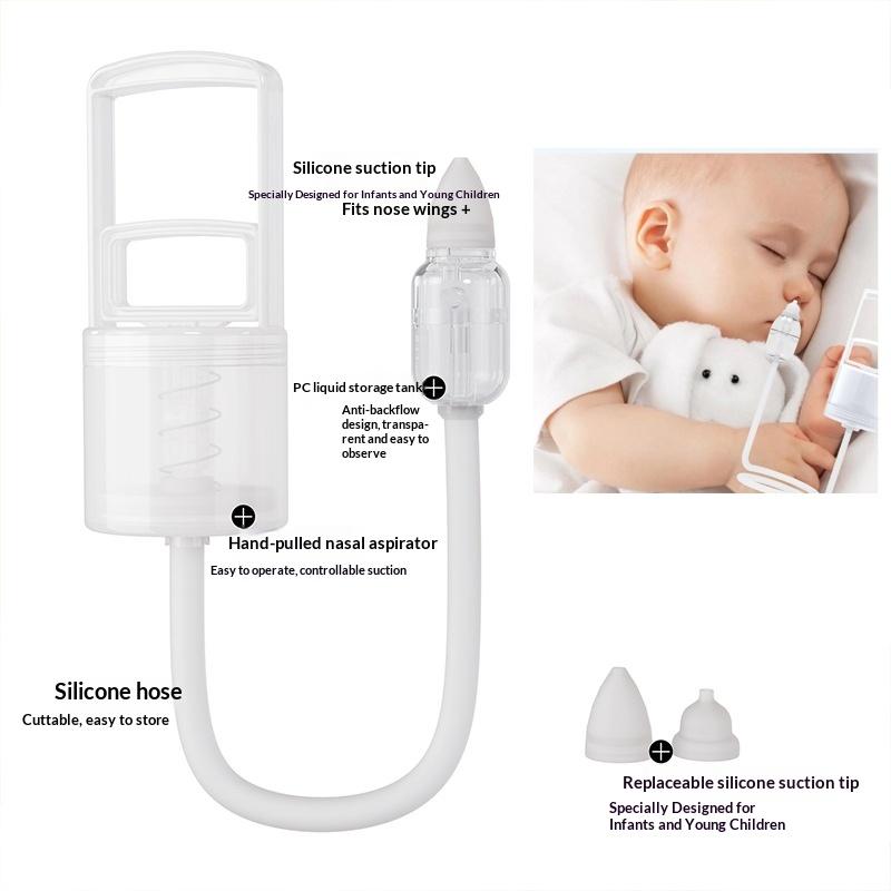 Baby Nasal Aspirator Hand Pump Nose Suctioner Easy Operate for First-time Parents Infant Nasal Care 1 Set