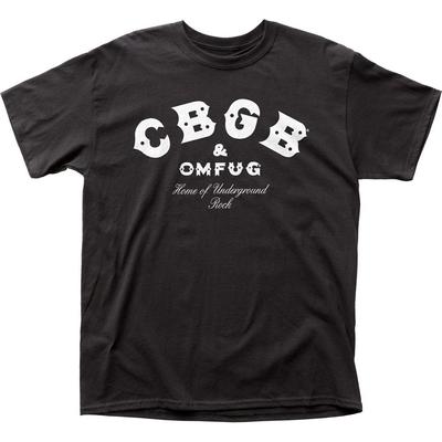 CBGB & OMFUG Klassisches Logo Herren T-Shirt Musik Klassische Rockband T-Shirt Neu Schwarz
