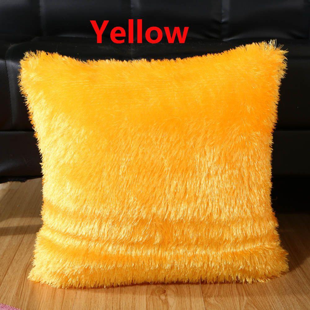 Square Waist Home Decor Winter Warm Throw  Cases Cushion Cover Fur