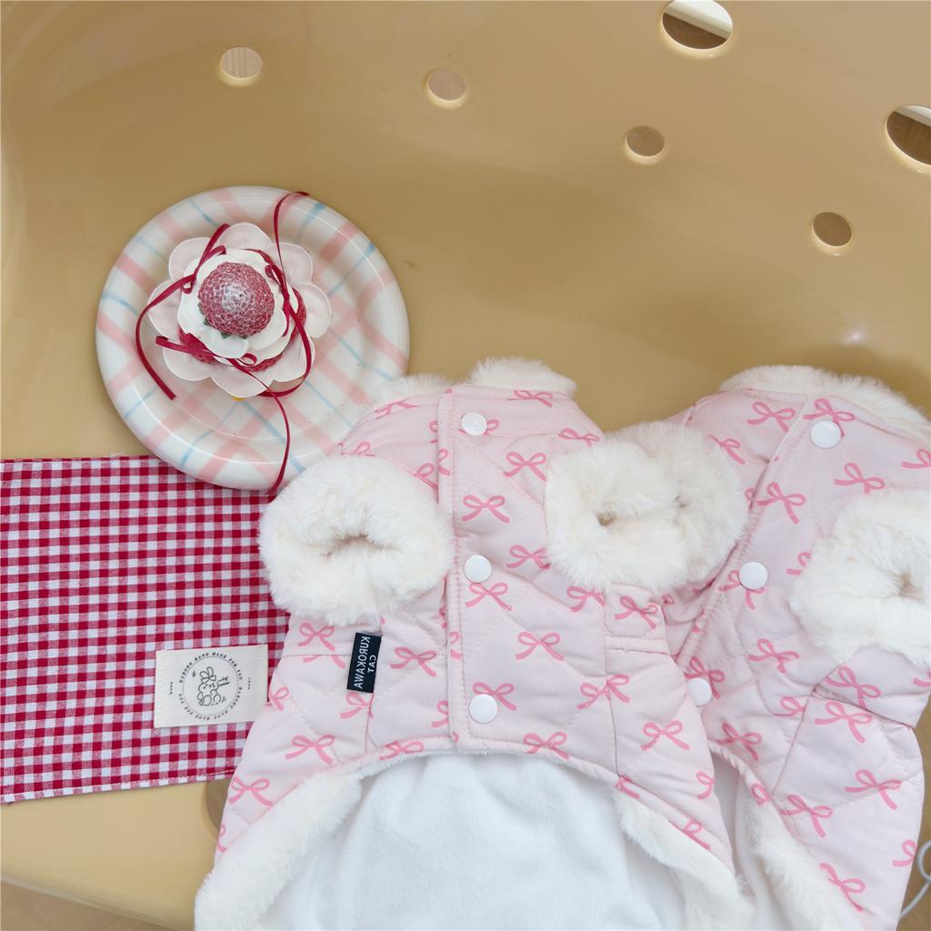 Dog Clothes Autumn and Winter Dress Teddy Pomeranian Small Dog Pet Cat Spring and Autumn Skirt Pet Products