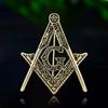 Fashion Enamel Masonic Badge Brooch for Women Unisex Religious Lettering Pin Event Party Backpack Decoration Clothes Accessories