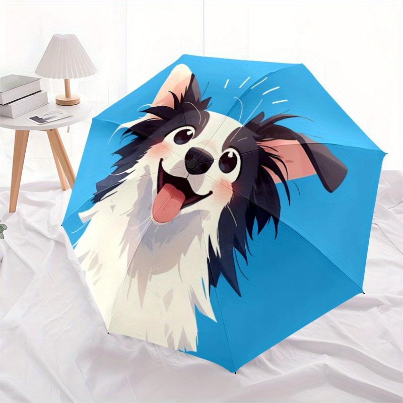 1pc Puppy Pet Automatic Open/Close Umbrella with One Touch Button,, Windproof Design   Lightweight Portable Umbrella for Women & Men6087