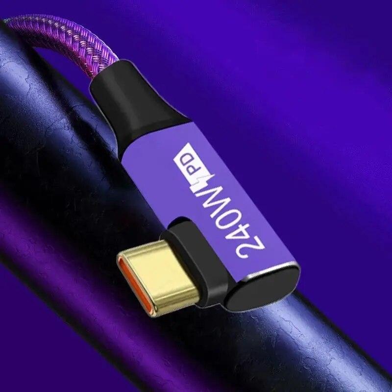 240W Data Cable 5A Suitable for Huawei Laptop Usb-C To C For Xiaomi Qc3.0 Laptop Pd Dual Head Type-C240w Pd Charging Cable