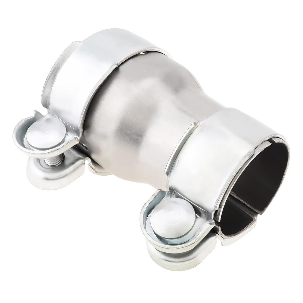 2.5 to 3 Inch Exhaust Adapter, Double Clamp Reducing Pipe, Carbon Steel Exhaust Pipe Adapter, Exhaust Reducer Connector Pipe,Various U-shaped clips