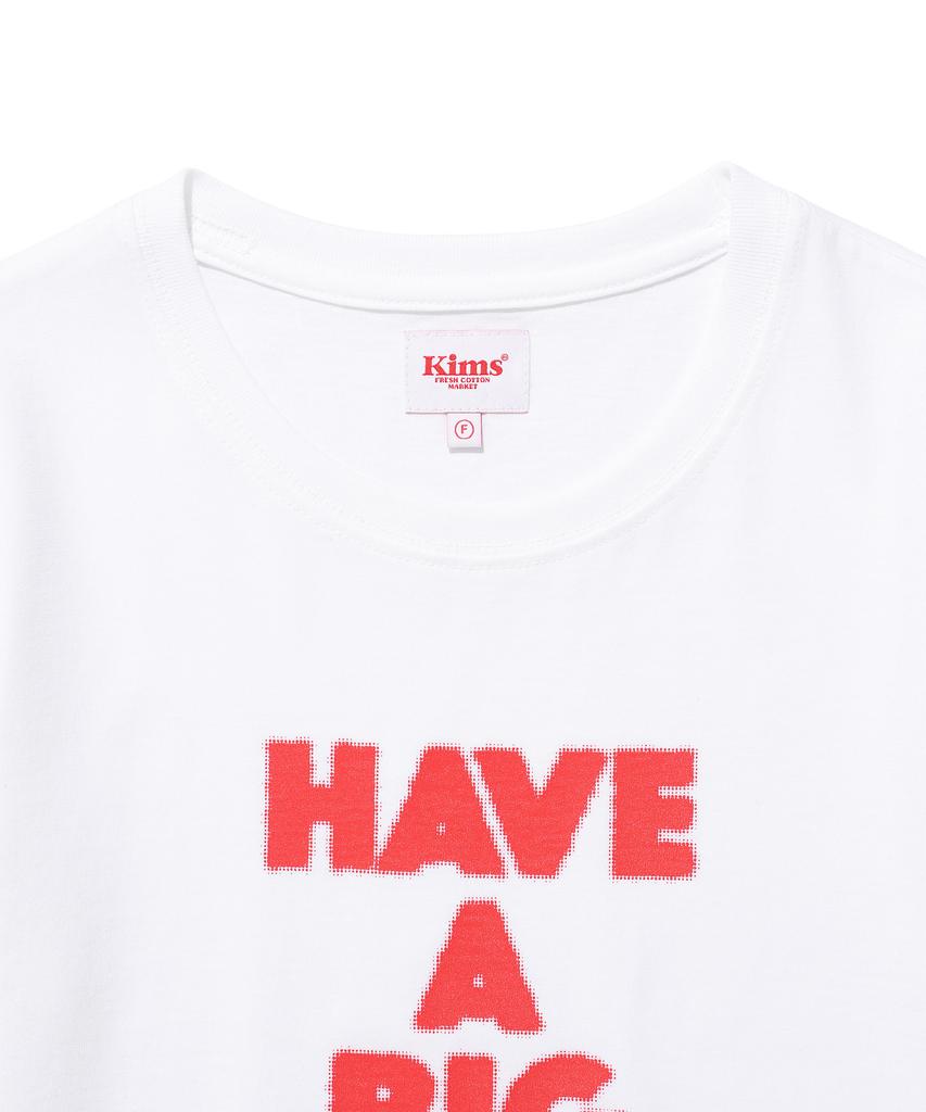 Kimseupeulesikoteunmakes (Unisex) Big Dream Tee White(Red)