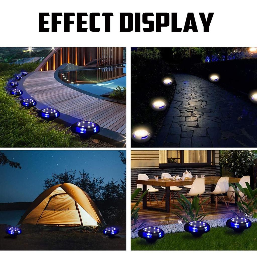12LED Coloful Oświetlenie Energia słoneczna Zakopane światło Podłoga Decking Outdoor Garden Lawn Path Lamp