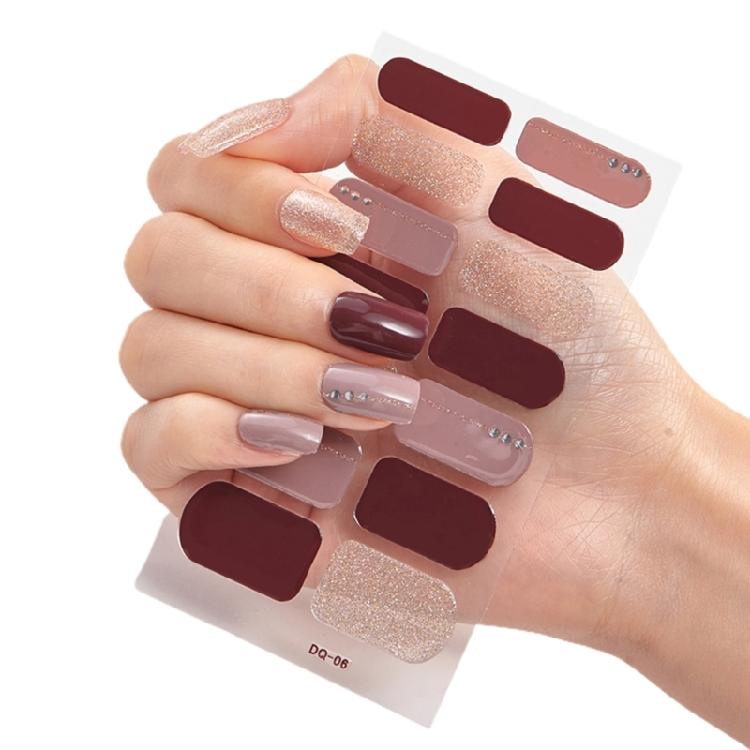 Наклейки-полоски для ногтей Блестящие Клетчатые Гелевые наклейки для ногтей Полное покрытие ногтей