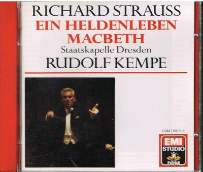 CD RICHARD STRAUSS , CHERYL STUDER , L - Ein Heldenleben, Macbeth: Kempe / S CDM7691712 EMI 1988 UK Klassik Gebraucht