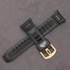 Casio Protrek Unisex Watch 18mm Replacement Resin PRG-130-1V PRW-1500-1V PRW-1500J-1 PRW-1500J-1 – Accessory, Strap, 21mm, Black/Medium/Gold