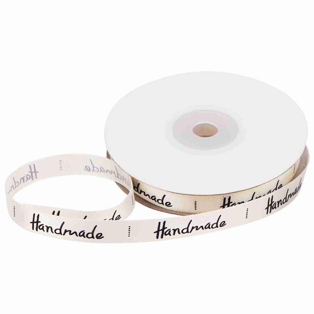 1PCS 20 Yards Handmade Ribbon Natural Ribbon Satin Ribbon Gift Packaging Ribbon Home Decoration
