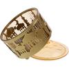 EXCEART Holiday Serving Platter Middle East Snack Tray with Cover for Eid Treats Nuts Dried Fruits Party Tea Dish Home Celebrations