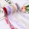 4cm Pearl Fishtail Silk Ribbon for Bouquet & Cake Decoration