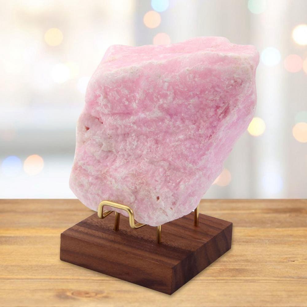 Walnussbasis Heimdekoration Erze Achatsteine Mineralständer Präsentationshalter Holzstützfußständer