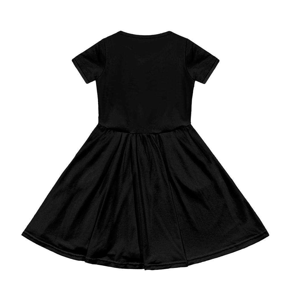 Girl Summer Dress Color & Print Short Sleeve Dress With Pocket Casual Dress Shorts Sleeve Party Dress Easter Day