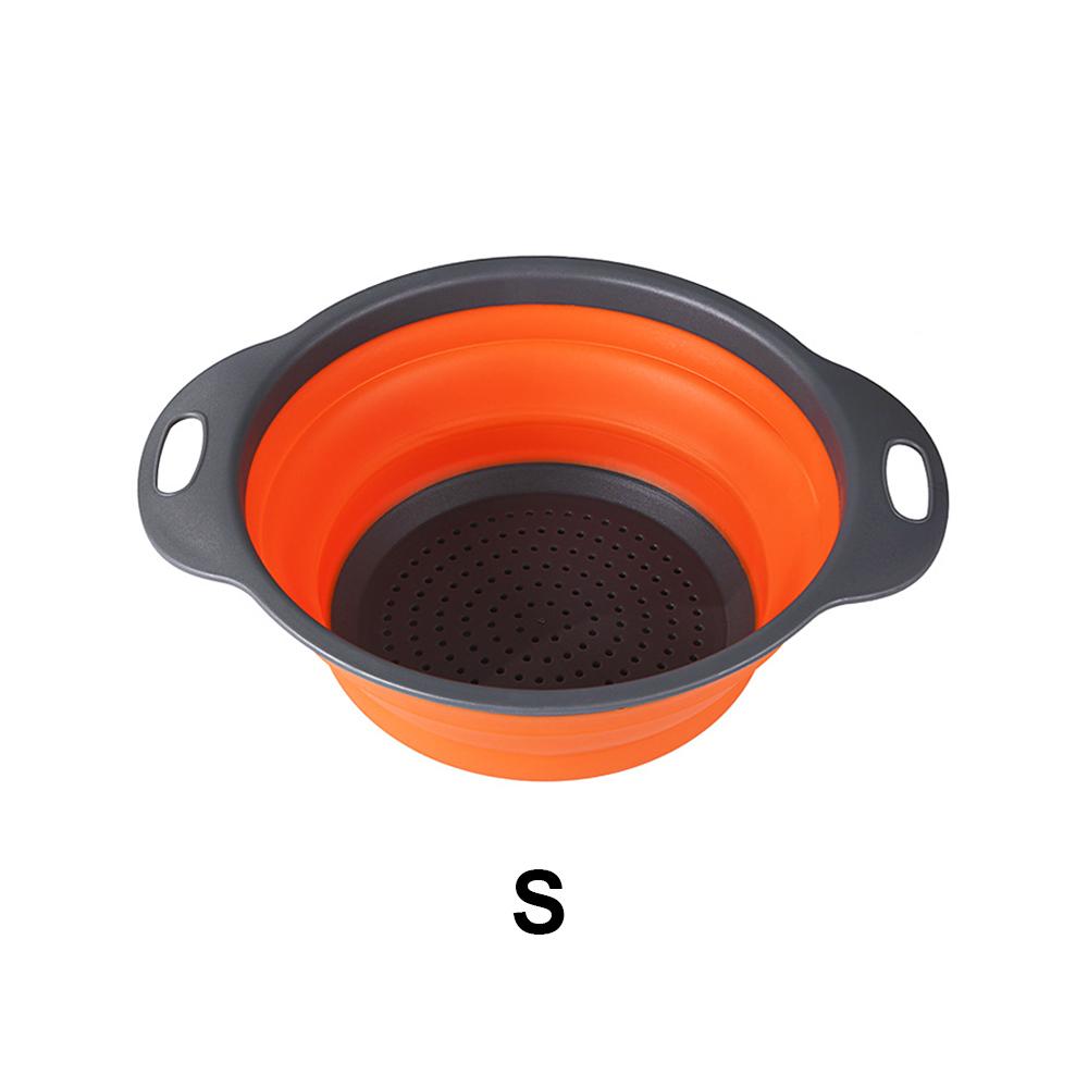 Silicone world Folding Drain Basket Fruit Vegetable Washing Basket Strainer Colander Collapsible Drainer Kitchen Storage Tools