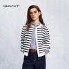GANT Women's Round Neck Striped Cotton Blend Cardigan