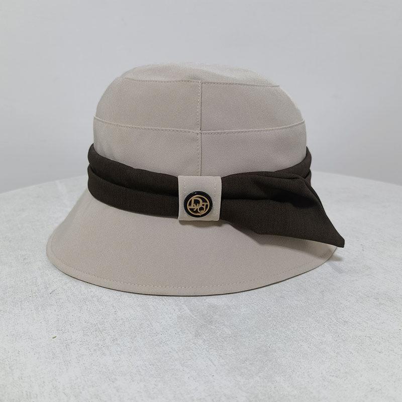Women's Elegant Color-Block Bucket Hat for Spring and Autumn
