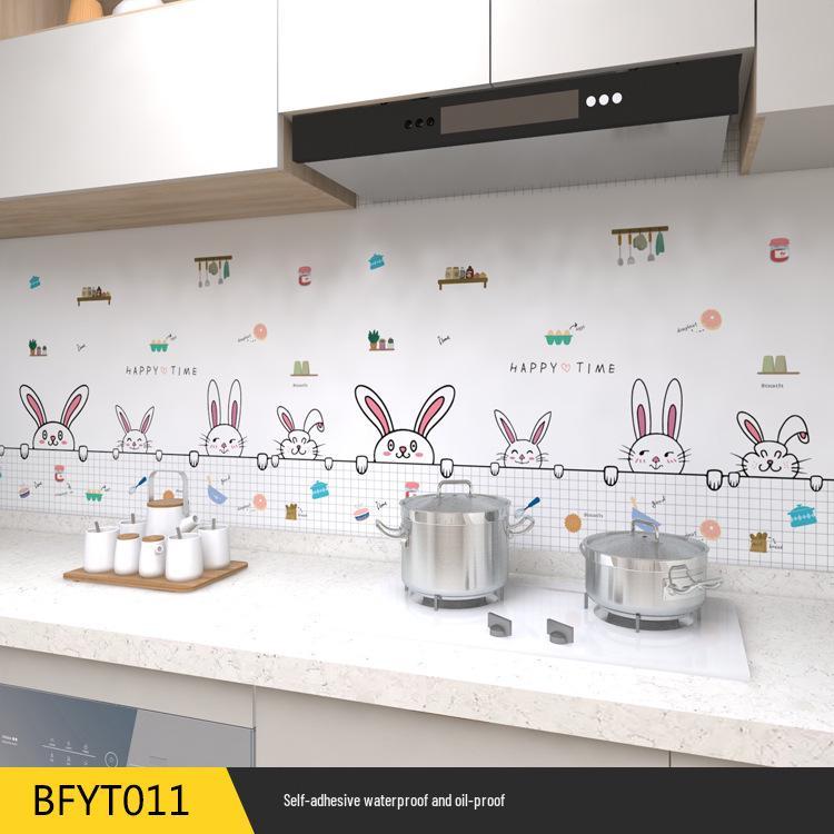 Oil-Proof & Waterproof Kitchen Wall Stickers: Anti-Mold, High-Temperature Resistant Stove Wallpaper for Tiles