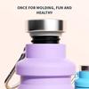 Portable Foldable Silicone Water Bottle, Collapsible Reusable Travel Drinking Cup, BPA Free Outdoor Hiking Camping Sports Water Bowl