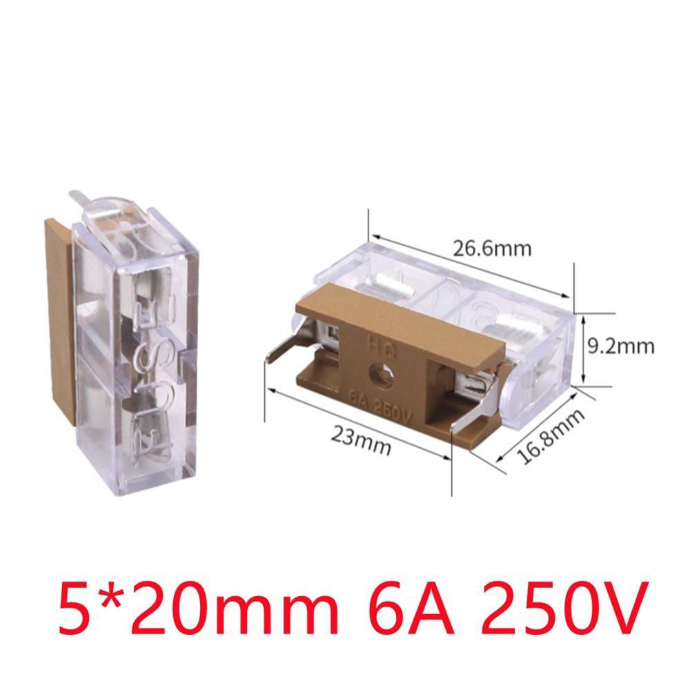 10Pcs/Set 5x20mm 6x30mm Glass Fuse Holder  for Automotive Applications Electrical Circuit Protection