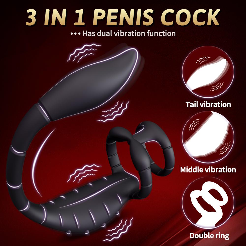 APP-Steuerung Vibrierender Butt Plug Penisring für Männer Prostata Damm Massager für Gay Anal Vibrator Penisring Tragbares Erwachsenenspielzeug Verzögerte Ejakulation