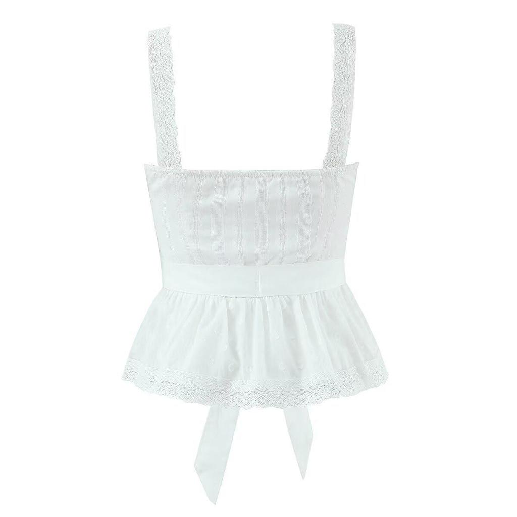Women's Spring 2026 European & American Style Tie-Up Camisole + Skort Set M11750/1