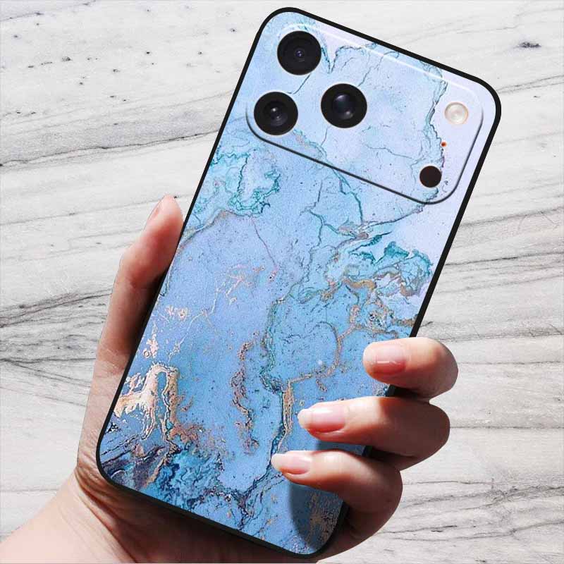 Case For iPhone 16 plus 17 Pro Max Luxury Silicone Back Cover For iPhone17 Air 16e iPhone16 Soft TPU Phone Cases Marble Patterns