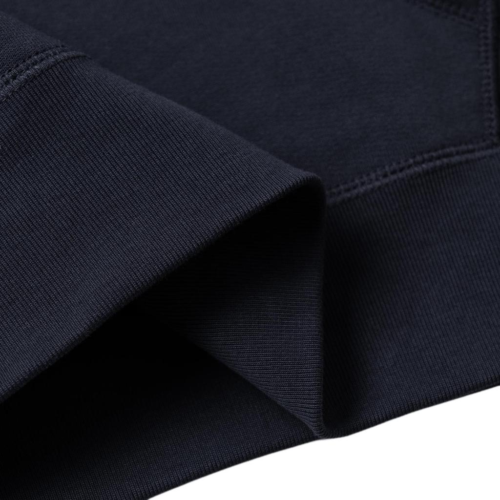 Burberry FW20 Solid Color Fleece Lined Casual Hooded Pullover Long Sleeved Sweatshirt Men's Dark Blue 80362851