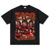 Stylish Black Zico Flamengo Football Legend Casual Cotton Short-Sleeve Women And Men Comfortable Fashion T-Shirt
