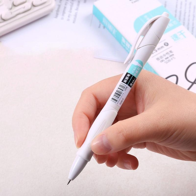 5/12 Pcs Retractable Gel Pen Smooth Writing Tool Black Ink Gel Ink Pen with Comfortable Grip For Students
