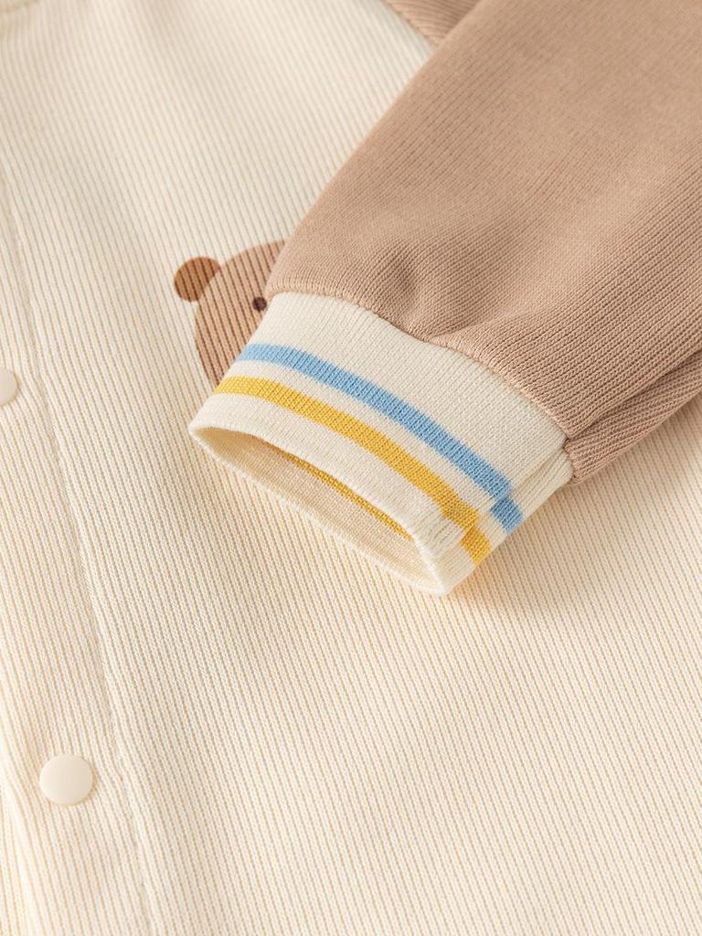 Modischer Baby Langarm Strampler - Frühling/Herbst Stil, Niedlicher Neugeborenen Jumpsuit für Ausflüge