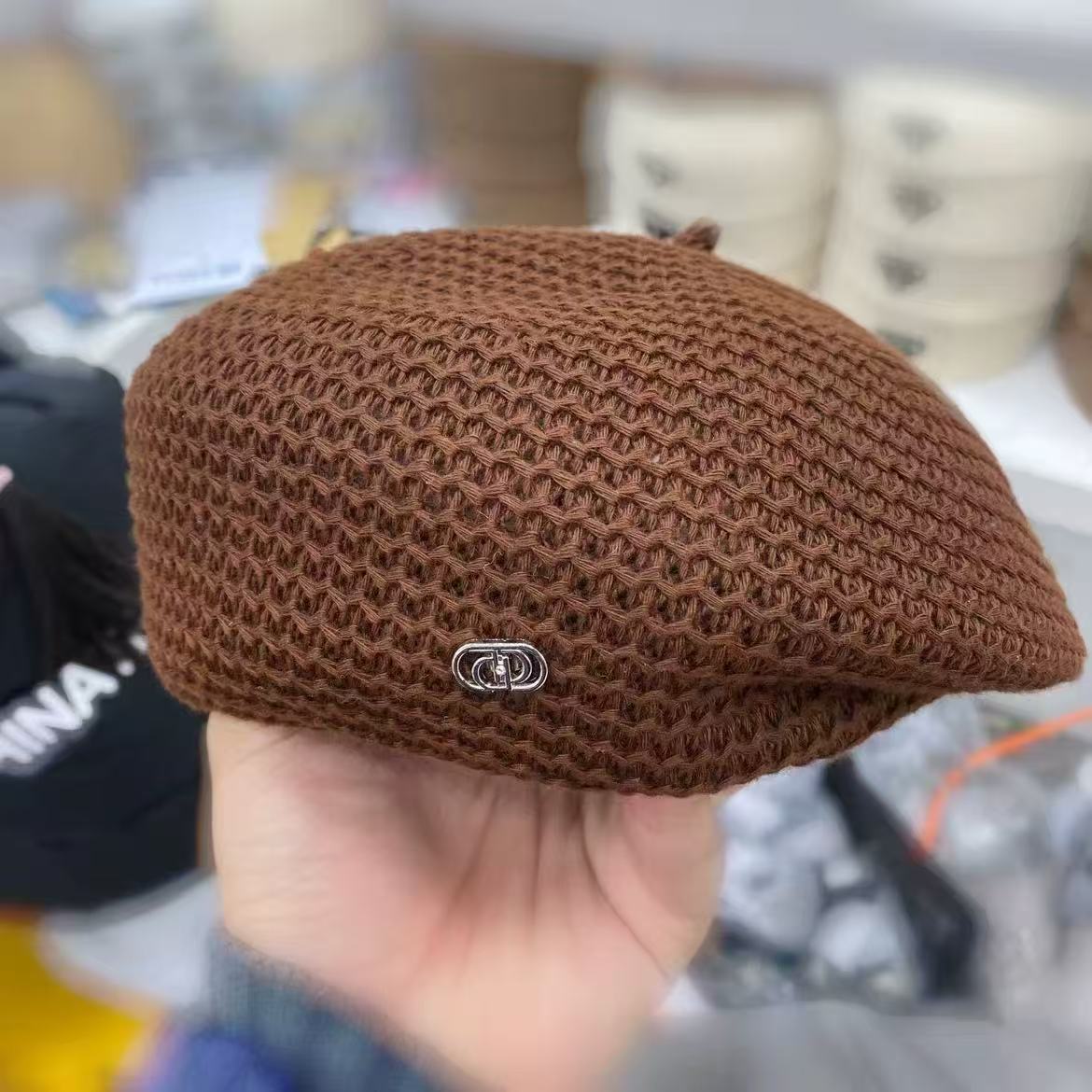 

Женский берет, Маленький ароматный, Повседневный и универсальный, Подчеркивающий лицо, Маленькая шляпка One Size кофейный