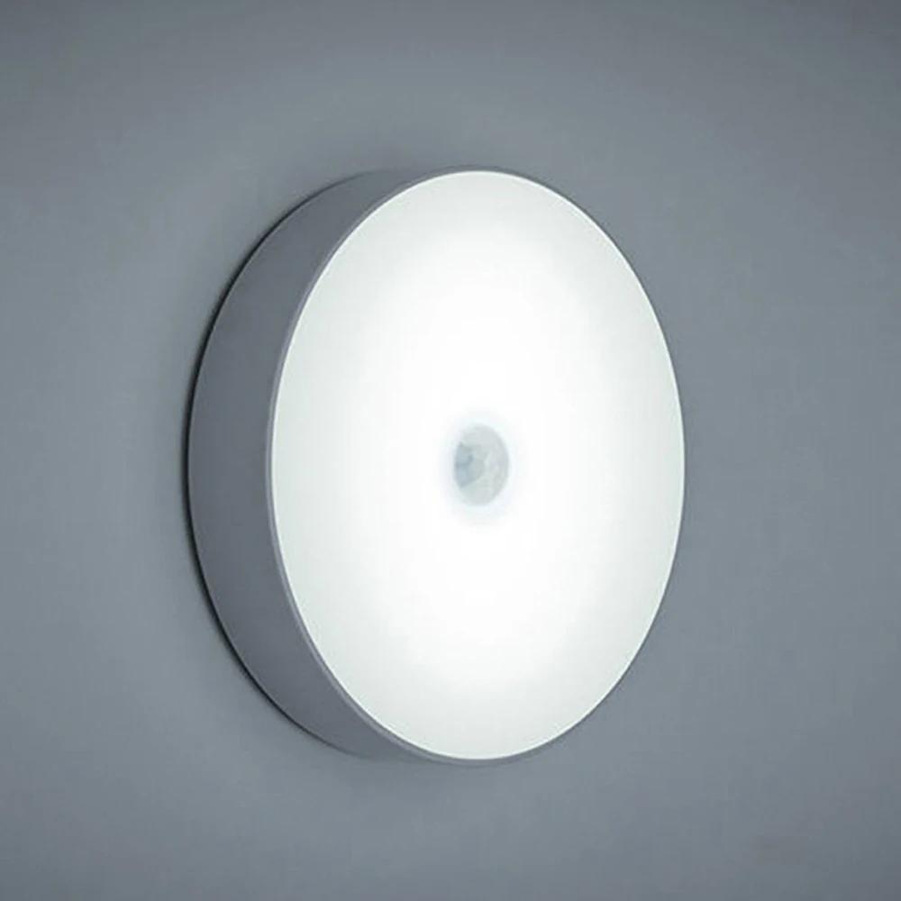 

1pc Motion Sensor Night Light - Wireless LED Detector Lamp Automatic On/Off for Bedroom Staircase Closet and Room Decor 400 ma білий