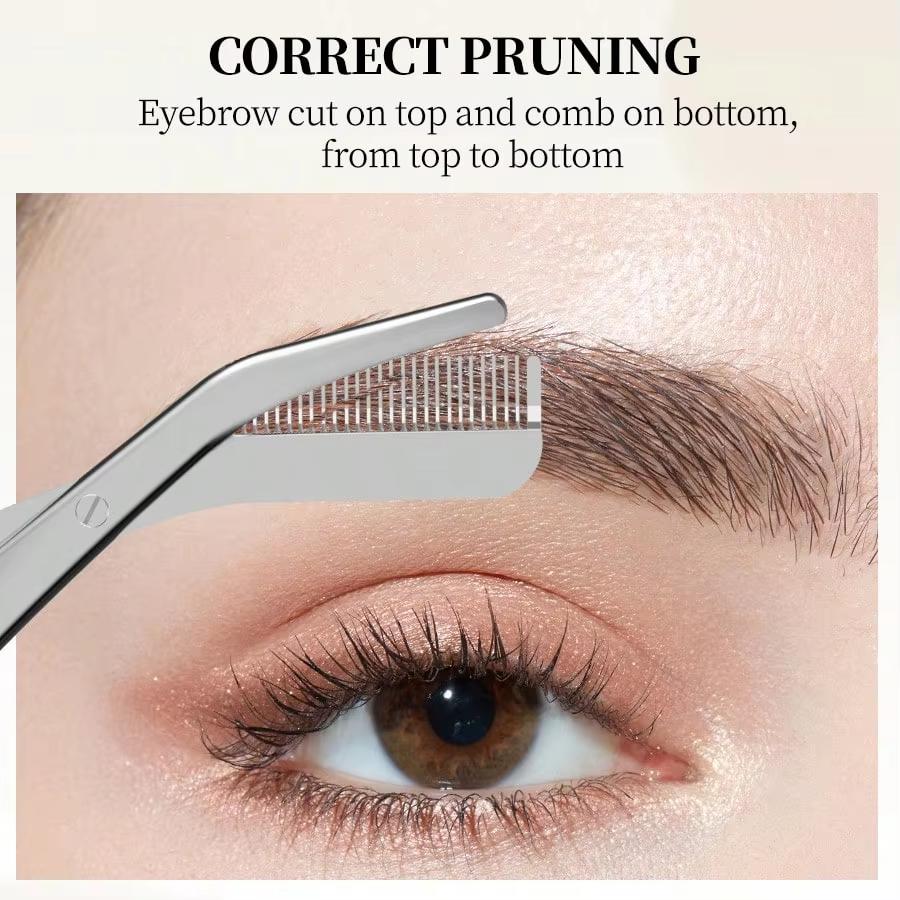 3Pcs Stainless High Quality Eyebrow Trimming Tool With Eyebrow Comb&Trimmer Eyebrow Scissors.Perfect Tools For Trimming
