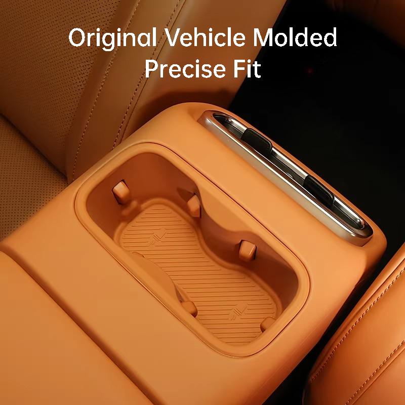 For Leapmotor C10 Center Console Cup Holder Silicone Mat Rear Seat Cup Pad Anti-slip Protective Interior Modification Accessory