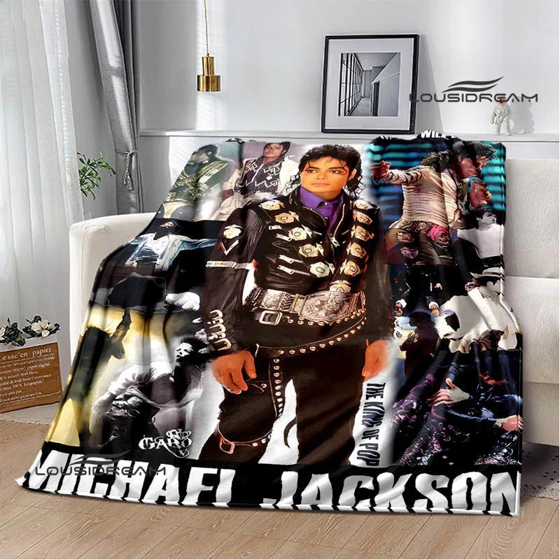 Coperte con stampa retrò di Michael Jackson Coperta da picnic Coperta in flanella Coperta morbida e accogliente Coperte da viaggio Coperture per letto Regalo di compleanno