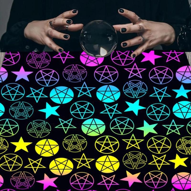 Astrology Tarots Table Altar Cloth Metaphysical Board Game Mat Pendulum Divinations Altar Tablecloth Board Game Card Pad