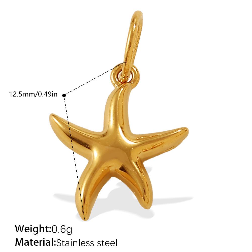 Ocean Element Conch Shell Pendant Accessories Stainless Steel Gold-Plated Beach Wind Accessories