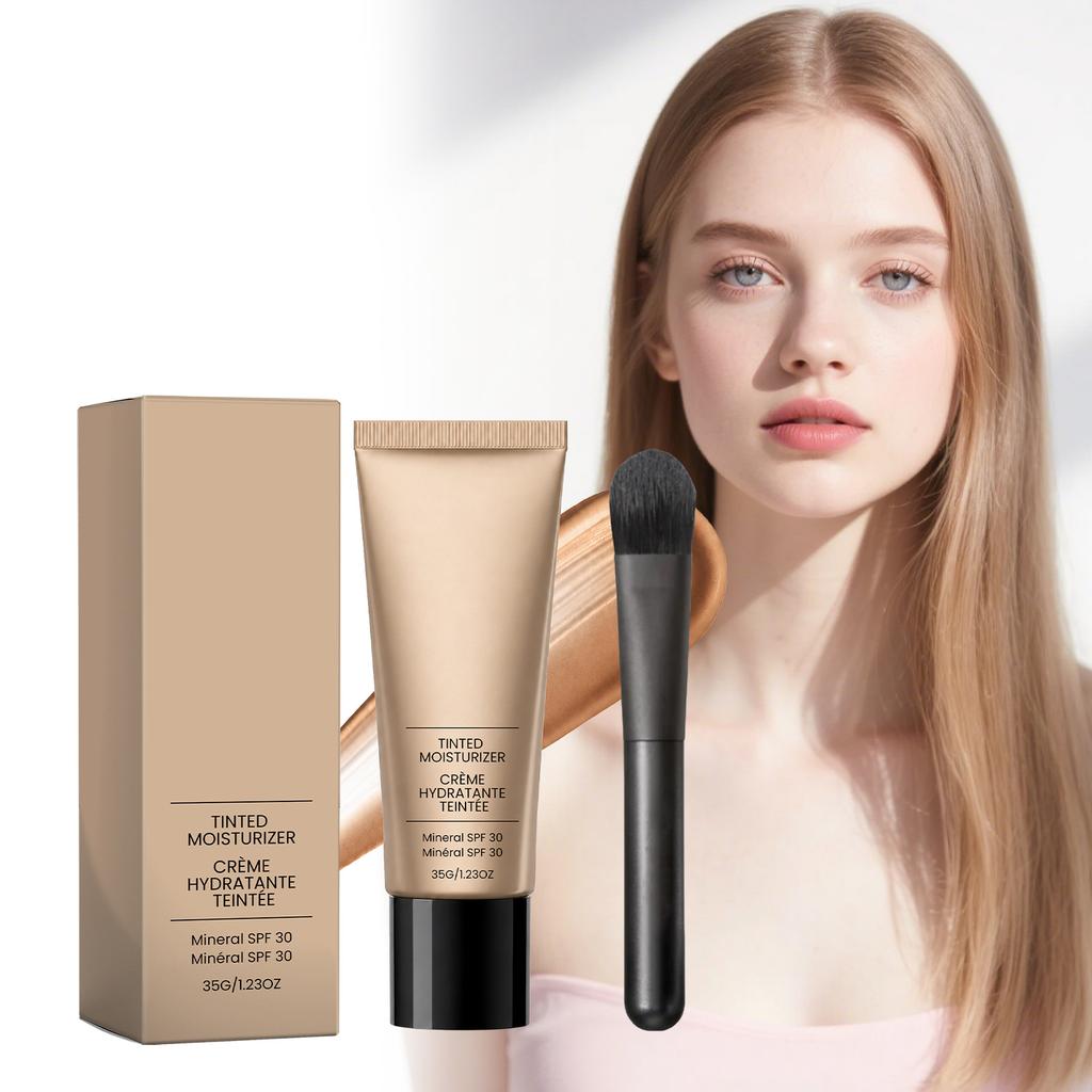 Getönte Feuchtigkeitsspendende Schutzcreme, Aufhellende Hydration für Trockene Haut, Glatter Nichtfettender Täglicher SPF-Primer
