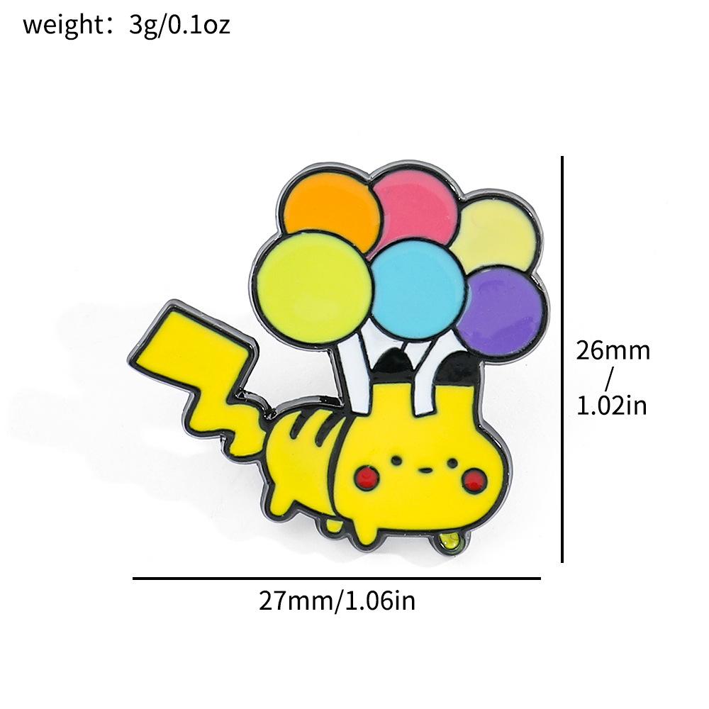 Funny Personality Creative Pikachu Brooch Pokémon Pokémon Pikachu Quilted Electric Alloy Dripping Oil Badge