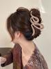 Premium Coffee-Colored Frosted Hairpin - Large All-Match Shark Clip for Elegant Hairstyles